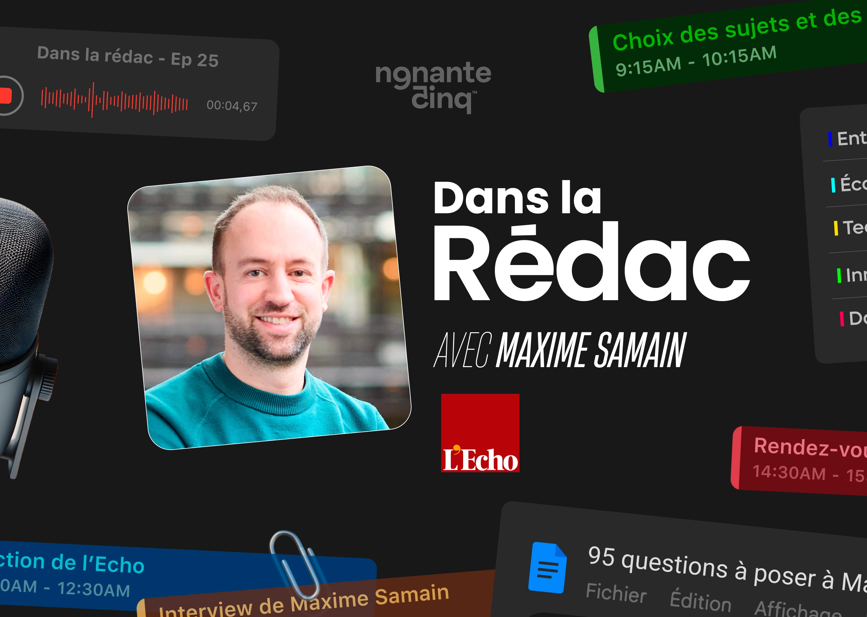 “Dans la Rédac” de L'Echo avec Maxime Samain
