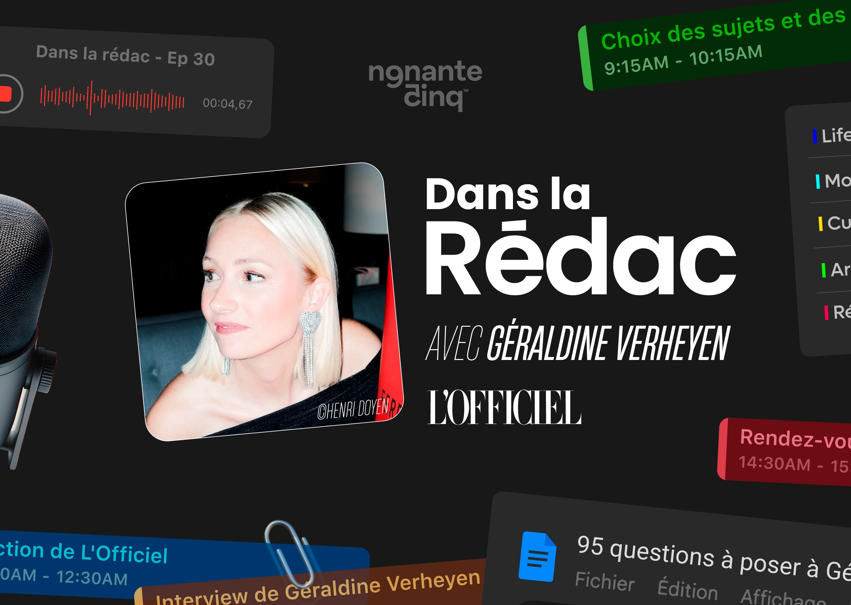 "Dans la Rédac” de L'Officiel avec Géraldine Verheyen